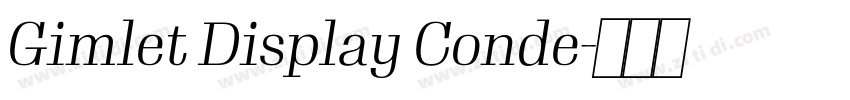 Gimlet Display Conde字体转换